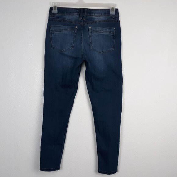 Democracy Women's Ab Technology Jeans Size 8 Ankle Skinny Medium Wash Blue Denim - Picture 5 of 13